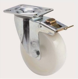 Resim Frenli Dönerli Tablalı Servis Tekeri Polyemid 125 Mm Uygur 2 Adet 