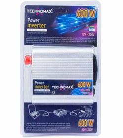 Resim ERPİLSAN ELEKTRONİK Technomax İnvertör Çevirici 12V Dc-220V Ac(600) Tm9201 2636 