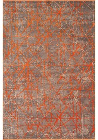 Resim Art At005t Turuncu Halı Modern Desen Triko Akrilik Viskon Boyama Yüksek Sıklık Ipek Serisi-766 Truncu 