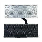Resim Macbook Uyumlu Pro 13 Retina A1425 MD213LL/A Klavye - İngilizce Siyah - Küçük Enter 