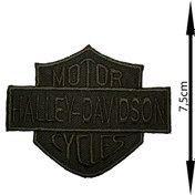 Resim REMSATİC Ütü Ile Yapışan Arma - Patch - Harley Davidson (yeşil) Modeli (7,5cm X 9cm) 