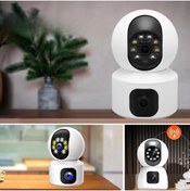 Resim KARMEİS BUFFER® Çift Kameralı Wifi Bağlantılı Gece Görüşlü Ev Tipi Güvenlik Kamerası 