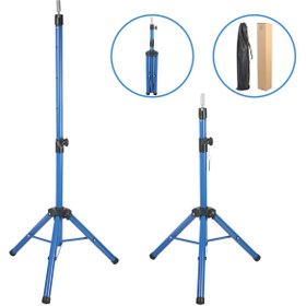 Resim Afrodit Giyim Kuaför Eğitim Mankeni İçin Metal Tripod / Mavi + Taşıma Çantası 