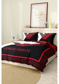 Resim Marka Nevresim Takımı Çift Kişilik Pamuklu Saten Kumaş 6 Parça 3d Dijital Baskı Duvet Cover Set Model No:8 Renkli 