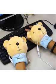 Resim RICHIE Usb Eldiven Pelüş Ayıcık Isıtıcı El Isıtıcısı Sevgiliye Hediye 