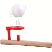 Resim 1 set Ahşap akciğer kapasite eğitmeni dönen top ile, klasik açık hava solunum kontrol aracı, yetişkinler için şarj gerektirmeyen güç modu, pil gerekmez, tekli paketlenmiş 