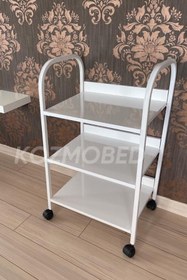 Resim Hamak Sepeti Beyaz - Üç Raflı Etejer 