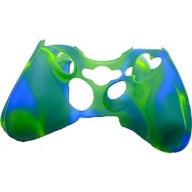 Resim Dobe Microsoft Xbox 360 Joystick Gamepad Silikon Kılıf Kamuflaj Mavi Yeşil 