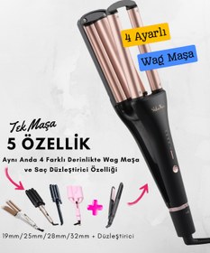 Resim Shibowavy Wag Maşa 4 Ayarlı Siyah Renk (19MM/25MM/28MM/32MM AYARLANABİLİR ÖZELLİKLİ) 