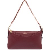 Resim Bordo Deri Kadın Omuz Çantası - S25K1BC79149-M71 