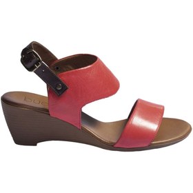 Resim BUENO Shoes Kırmızı Deri Kadın Dolgu Topuklu Sandalet 01wn3700 