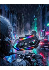 Resim Bluetooth 5.3 Motosiklet Kask Intercom Kulaklık 1000 Metre Ipx6 Su Geçirmez 