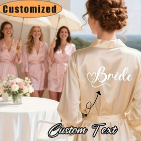 Resim [Özelleştirilmiş] Düğün partisi fotoğraf çekimi aksesuarları - ısı transferi işlemi, kişiselleştirilmiş gelin ve nedime düğün elbiseleri, özel yarım kollu gelinlikler, gelin hazırlık elbiseleri, ev gecelikleri, uyumlu nedime elbiseleri, Noel, Yılbaşı, Sevgililer Günü, Parti Etkinlikleri için mükemmel hediyeler 