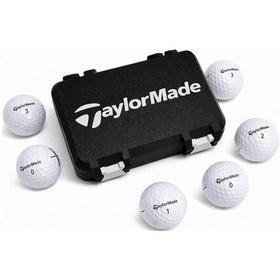 Resim 6 Lı Golf Topu Saklama Kutusu Kapaklı Sert Plastik Taşıma Organizer Box Siyah Çok Renkli 