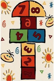 Resim Carmine Carpet(324) Dijital Baskılı Dekoratif Yıkanabilir Kaymaz Taban Çocuk Halısı renkli.jpg 80 x 200 