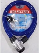 Resim Motosiklet Kilit Motosiklet Çelik Halat Kilit 25x1500 Kilit Mavi Halat Killit 