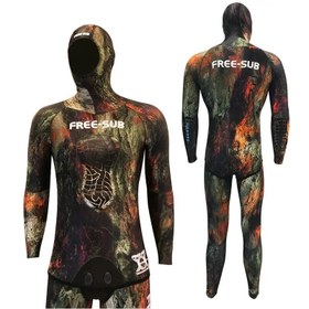 Resim Free-Sub 3mm Aspendos Yamamoto Avcı Serbest Dalış Elbisesi - 2XL 