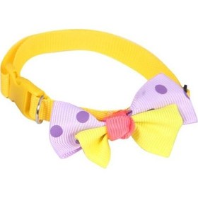 Resim Papyonlu Kedi Köpek Tasması 