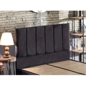 Resim Piano Lite Tek Kişilik Yatak Başlığı - 120 cm Siyah Kumaş Başlık 