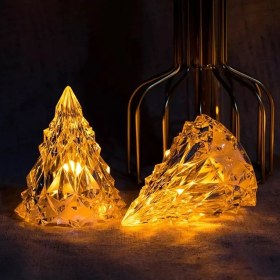 Resim Kuzey Amber LED Işıklı Çam Ağacı Mini Işıklı Çam Ağacı Işıklı Yılbaşı Ağacı LED Light Noel Tree Decor Light 
