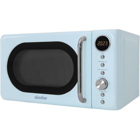 Resim Simfer Sk4606 Retro Mavi Dijital Mikrodalga Fırın 
