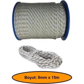 Resim NetBazaars 8 mm Sentetik Iskota Halat, Dağcı Ipi, Kamyoncu Halatı, Outdoor Kamping Piknik Salıncak Halatı, 15 Metre 