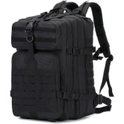Resim 45L Outdoor Spor Çantası - Dayanıklı Polyester, Çok Bölmeli Laptop Gündüz Çantası, Erkekler ve Kadınlar için Ideal, Yürüyüş, Olta ve Spor Salonu için Uygun, Siyah ve Turuncu Çizgili Detaylı, Spor Çantası | Şık Çanta | Güvenli Askılar, Yürüyüş Çantası 