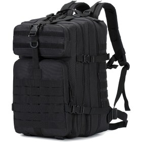 Resim 45L Outdoor Spor Çantası - Dayanıklı Polyester, Çok Bölmeli Laptop Gündüz Çantası, Erkekler ve Kadınlar için Ideal, Yürüyüş, Olta ve Spor Salonu için Uygun, Siyah ve Turuncu Çizgili Detaylı, Spor Çantası | Şık Çanta | Güvenli Askılar, Yürüyüş Çantası 