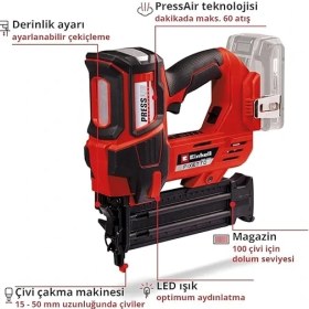 Resim Lidyahan Store Professional Akülü Çivi Çakma Tabancası Fıxetto 18/50 N Power X-Change (18V, 60 Atış/dk, Maksimum 50 mm Çivi Uzunluğu, Derinlik Ayarı, Tekli/seri Atış Modu, 500 Çivi Dahil) - 4257795 