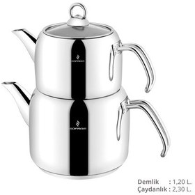 Resim Sofram Soft Orta Boy Çaydanlık Takımı Gümüş 