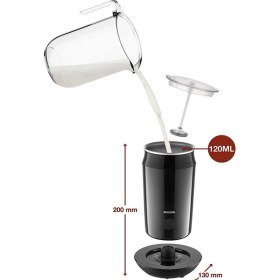 Resim Philips 1200 Watt + Senseo Milk Twister Süt Köpürtücü Siyah CA6500/60 0 - 0,5 L Siyah Plastik 
