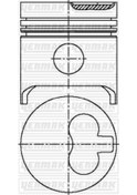Resim YENMAK 31-03876-000 Piston + Segman 80.00 Mm Std ( Peugeot : 205 / Citroen : C 15 Xud7 ) 062897 3103876000 (WF214369) (Fiyat:4 Adet İçindir) 