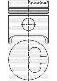 Resim YENMAK 31-03876-000 Piston + Segman 80.00 Mm Std ( Peugeot : 205 / Citroen : C 15 Xud7 ) 062897 3103876000 (WF214369) (Fiyat:4 Adet İçindir) 