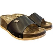 Resim Esem Dolgu Topuk Günlük Anatomik Bayan Terlik Siyah 