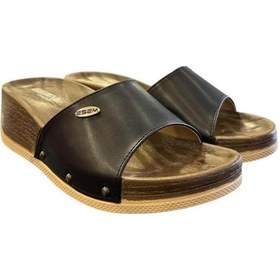 Resim Esem Dolgu Topuk Günlük Anatomik Bayan Terlik Siyah 