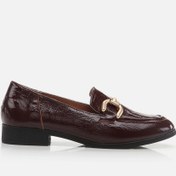 Resim BORDO-MAROON, , Hakiki Deri Bordo Kadın Loafer 