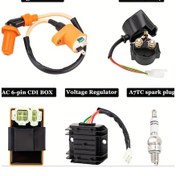 Resim Chuangyinshop 1pc 6 Pin Gy6 Ateşleme Kit Cdı Bobin Regülatör Röle 50cc 125cc 150cc Atv Quad Scooter 