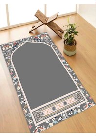 Resim Diz Acıtmayan Yumuşak Süngerli Seccade Ve Namazlık Gri 