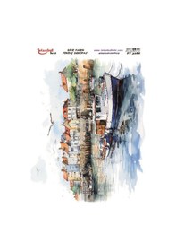 Resim Pirinç Dekopaj Kağıdı 30x42cm Pt-3286 Deniz Vapur Manzara 