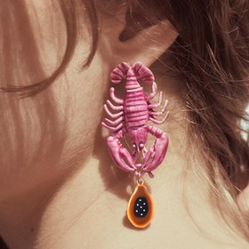 Resim 1Paris, Kadın Moda Dangle Küpeler, Yaz Plajı Deniz Hayvanı Karides Küpeler Yaratıcı Tasarım Okyanus Stili Kırmızı Karides Küpeler, Çinko Alaşımlı Malzeme, Yaz Plaj Tatili, Yaz Küpeleri 