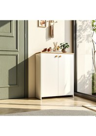 Resim Misterium Via 2 Kapaklı Çok Amaçlı Ayakkabılık ve Antre Dolabı - Beyaz 