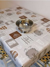 Resim Kaydırmaz Tabanlı Pvc Muşamba - Desenli Silinebilir Masa Örtüsü 06kt30 Renkli 