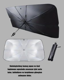 Resim 360 Ayarlanabilir Ön Cam Güneşliği Pratik Kullanım Ve Dayanıklı Yapı Standart 