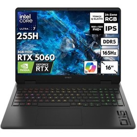 Resim HP Omen 16-AM0018NT BQ1Z1EAHMF26 Ultra 7-255H 16 GB 4 TB SSD RTX5060 16" W11P Dizüstü Bilgisayar 
