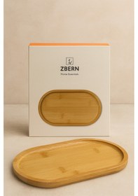 Resim Bambu Ağacından Oval Sunumluk 20 12 2 Cm Doğal Ahşap Servis Ve Sunum Tabağı -39 