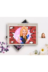 Resim Bk Gift Kişiye Özel Kadın Güzellik Uzmanı Karikatürlü 1000 Parça Profesyonel Puzzle-2 