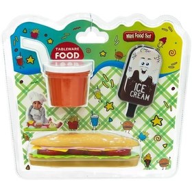 Resim Uçar Oyuncak Mini Hamburger Tableware Fest Food Set 9021109 