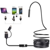 Resim FIRSATTAN Endoskop Kameralı Boru muayene cihazı 3in1 2MT 5.5mm USB kablosu Borescope Su geçirmez 