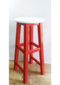 Resim Ahşap Bar Taburesi - Arbre Klasik- 75 Cm- Kırmızı 
