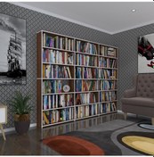 Resim Kenzlife Kitaplık Süper Ga 180 240 19 Cvz 6 Katlı 3 Bölme Çift Bölme Opsiyonlu Ofis Mutfak Banyo Dolabı Arkalıksız Çok Renkli 